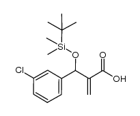 (+/-)-2-{[(tert-butyldimethylsilyl)oxy](3-chlorophenyl)methyl}prop-2-enoic acid结构式