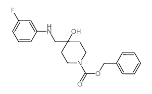 Benzyl 4-{[(3-fluorophenyl)amino]methyl}-4-hydroxypiperidine-1-carboxylate structure