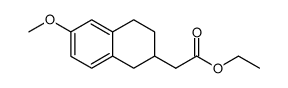 (6-methoxy-1,2,3,4-tetrahydro-naphthalen-2-yl)-acetic acid ethyl ester structure