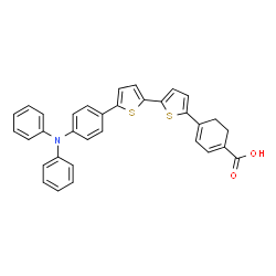 4-(5'-(4-(Diphenylamino)phenyl)-[2,2'-bithiophen]-5-yl)cyclohexa-1,3-dienecarboxylic acid结构式