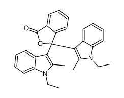 3,3-bis(1-ethyl-2-methylindol-3-yl)-2-benzofuran-1-one Structure