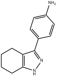 4-(4,5,6,7-tetrahydro-1H-indazol-3-yl)benzenamine结构式
