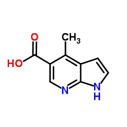 4-Methyl-7-azaindole-5-carboxylic acid结构式