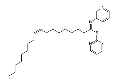 pyridin-2-yl (1Z,9Z)-N-(pyridin-3-yl)octadec-9-enimidothioate结构式