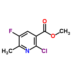 Methyl 2-chloro-5-fluoro-6-methylnicotinate structure