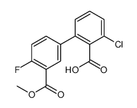 2-chloro-6-(4-fluoro-3-methoxycarbonylphenyl)benzoic acid结构式