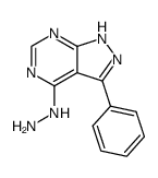 4-hydrazino-3-phenyl-1H-pyrazolo<3,4-d>pyrimidine Structure