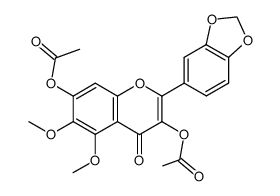 3,7-acetoxy-5,6-dimethoxy,3',4'-methylenedioxyflavone Structure