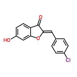 (2Z)-2-(4-Chlorobenzylidene)-6-hydroxy-1-benzofuran-3(2H)-one Structure