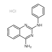 N~2~-苯-2,4-喹唑啉二胺盐酸盐 1盐酸盐结构式