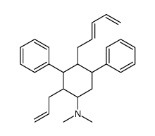 2-Allyl-N,N-dimethyl-4-(2,4-pentadien-1-yl)-3,5-diphenylcyclohexan-1-amine Structure