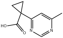 1-(6-甲基嘧啶-4-基)环丙烷-1-羧酸结构式