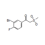 1-(3-溴-4-氟苯基)-2-(甲砜基)乙烷-1-酮结构式