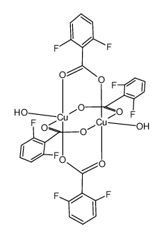 diaquatetrakis(mu-2,6-difluorobenzoato-kappaO-kappaO')dicopper(II) structure