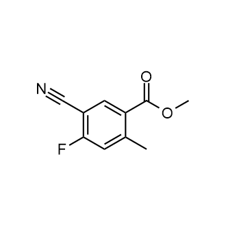 5-氰基-4-氟-2-甲基苯甲酸甲酯结构式