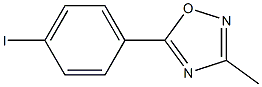 5-(4-iodophenyl)-3-methyl-1,2,4-Oxadiazole结构式