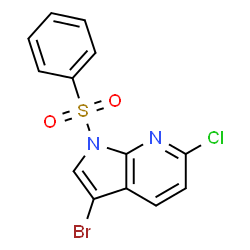 3-Bromo-6-chloro-1-(phenylsulfonyl)-1H-pyrrolo[2,3-b]pyridine structure