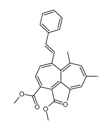 dimethyl 6,8,10-trimethyl-1-<(E)-2-phenylethenyl>heptalene-4,5-dicarboxylate Structure