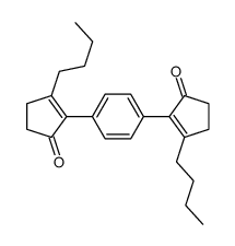 3-butyl-2-[4-(2-butyl-5-oxocyclopenten-1-yl)phenyl]cyclopent-2-en-1-one结构式