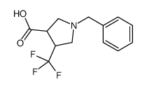 1-Benzyl-4-trifluoromethyl-pyrrolidine-3-carboxylic acid Structure