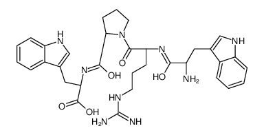 (2S)-2-[[(2S)-1-[(2S)-2-[[(2S)-2-amino-3-(1H-indol-3-yl)propanoyl]amino]-5-(diaminomethylideneamino)pentanoyl]pyrrolidine-2-carbonyl]amino]-3-(1H-indol-3-yl)propanoic acid Structure