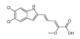 (2Z,4E)-5-(5,6-dichloro-2-indolyl)-2-methoxy-2,4-pentadienoic acid Structure