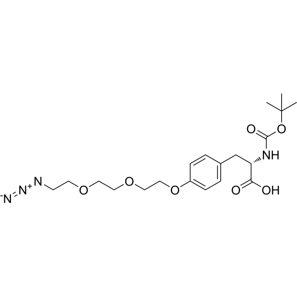 Boc-L-Tyr(PEG(3)-N3)-OH结构式