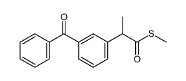 S-methyl 2-(3-benzoylphenyl)propanethioate结构式