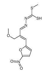 3-[2-(Methoxymethyl)-3-(5-nitro-2-furyl)allylidene]dithiocarbazic acid methyl ester结构式