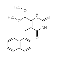 4(1H)-Pyrimidinone, 6-(dimethoxymethyl)-2,3-dihydro-5-(1-naphthalenylmethyl)-2-thioxo- picture