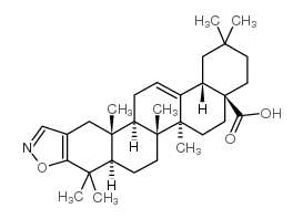 Oleana-2,12-dieno[2,3-d]isoxazol-28-oic acid structure