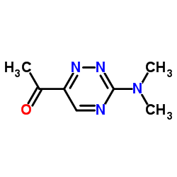 Ethanone, 1-[3-(dimethylamino)-1,2,4-triazin-6-yl]- (9CI) structure