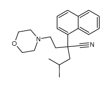 4-methyl-2-(2-morpholin-4-yl-ethyl)-2-naphthalen-1-yl-pentanenitrile Structure