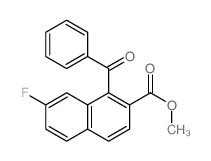 2-Naphthalenecarboxylicacid, 1-benzoyl-7-fluoro-, methyl ester Structure