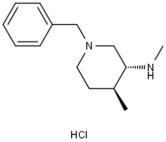 (3R,4S)-1-benzyl-N,4-dimethylpiperidin-3-amine hydrochloride结构式
