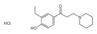 1-(3-ethyl-4-hydroxyphenyl)-3-piperidin-1-ylpropan-1-one,hydrochloride Structure