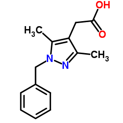 (1-BENZYL-3,5-DIMETHYL-1H-PYRAZOL-4-YL)-ACETIC ACID结构式