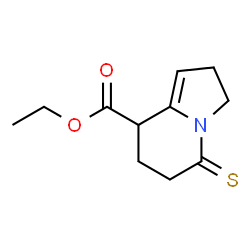 8-Indolizinecarboxylic acid,2,3,5,6,7,8-hexahydro-5-thioxo-,ethyl ester structure