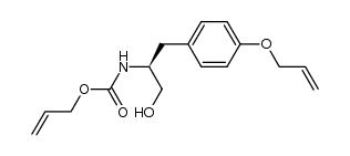 [(S)-2-(4-allyloxy-phenyl)-1-hydroxymethyl-ethyl]-carbamic acid allyl ester结构式