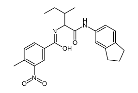 Benzamide, N-[1-[[(2,3-dihydro-1H-inden-5-yl)amino]carbonyl]-2-methylbutyl]-4-methyl-3-nitro- (9CI)结构式