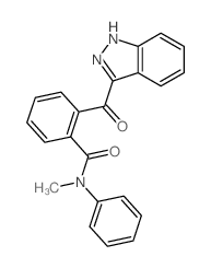 2-(1H-indazole-3-carbonyl)-N-methyl-N-phenyl-benzamide structure