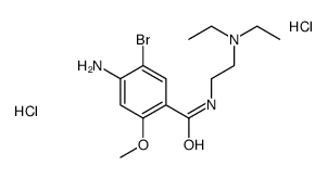 4-氨基-5-溴-N-(2-二乙基氨基乙基)-2-甲氧基苯甲酰胺结构式