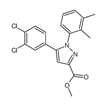 methyl 5-(3,4-dichlorophenyl)-1-(2,3-dimethylphenyl)pyrazole-3-carboxylate结构式