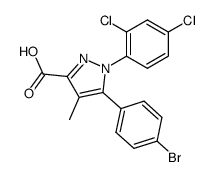 5-(4-bromophenyl)-1-(2,4-dichlorophenyl)-4-methyl-1H-pyrazole-3-carboxylic acid结构式