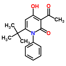 3-Acetyl-6-tert-butyl-4-hydroxy-1-phenylpyridin-2(1H)-one Structure