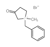 1-benzyl-1-methyl-1-phosphoniacyclopentan-3-one structure