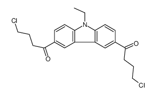 4-chloro-1-[6-(4-chlorobutanoyl)-9-ethylcarbazol-3-yl]butan-1-one Structure