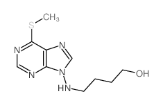 4-[(6-methylsulfanylpurin-9-yl)amino]butan-1-ol结构式