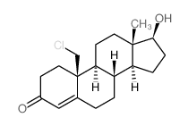 (8S,9S,10S,13S,14S,17S)-10-(chloromethyl)-17-hydroxy-13-methyl-1,2,6,7,8,9,11,12,14,15,16,17-dodecahydrocyclopenta[a]phenanthren-3-one结构式