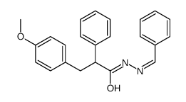 N-[(E)-benzylideneamino]-3-(4-methoxyphenyl)-2-phenylpropanamide结构式